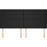 Uzglavlje 4 kom crni 90x5x78/88 cm od umjetne kože | shoptok.hr