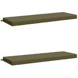  Jastučići za klupe - 2 dijela SOEST 2 kom. 100% poliester - Maslinastozelena 150 x 50 x 8 cm Melange | shoptok.hr