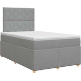  Boxspring krevet s madracem Svjetlosiva 120 x 190 cm Tkanina | shoptok.hr
