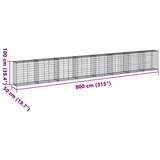  Gabionska košara s poklopcem 800x50x100 cm pocinčano željezo | shoptok.hr