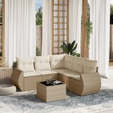 vidaXL 6-dijelni set vrtnih sofa s jastucima bež od poliratana | shoptok.hr