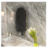 Hanah home ogledalo riors dark grey gold