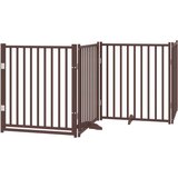 vidaXL Vrata za pse s vratašcima 8 panela sklopiva 640 cm drvo topole | shoptok.hr