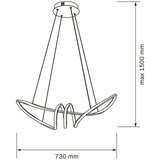  LED luster na sajli FLAVIA LED/44W/230V crna | Eponuda.com