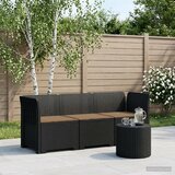 Dvosjedni vrtni sofa s jastucima u ratan izgledu PP Antracit | shoptok.hr