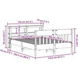 vidaXL Okvir kreveta bez madraca bijeli 150x200 cm od masivne borovine | shoptok.hr