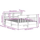 vidaXL Posteljni okvir z vzglavjem bel 150x200 cm trdna borovina, (21311154) | Shoptok.si