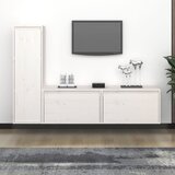 The Living Store TV omarica 3 kosi bela trdna borovina - TV Omarica, (21375848) Cene