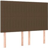  Uzglavlje tamnosmeđe 144x5x118/128 cm od tkanine | shoptok.hr