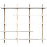 Tenzo bijeli regal s hrastovom konstrukcijom Bridge | shoptok.hr