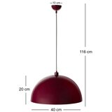 Brilagi LED luster na sajli METALO 1xE27/40W/230V Ø 40 cm bordo/bakarna | Eponuda.com