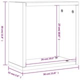 vidaXL Stenske kockaste police 6 kosov rjav hrast 30x15x30 cm, (5000307110) | Shoptok.si