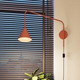 Nice Lamps Stenska svetilka z vtikačem v barvi terakote Zylo – | Shoptok.si