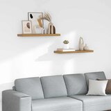  Polica na zidu 2 pcs Smeđa 90 x 23,5 x 4 cm Konstruirano drvo | shoptok.hr