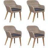  5-dijelni vrtni blagovaonski set smeđi | shoptok.hr