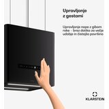 Klarstein Nexture viseća otoôna kuhinjska napa | A++ | 40 cm | 661 m³/h | Crna | shoptok.hr