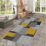 Staza sa gumenom podlogom 80x300cm - Žuto-sivi pravougaonici, SHO-044  Staza sa gumenom podlogom 80x300cm - Žuto-sivi pravougaonici, SHO-044 Slike