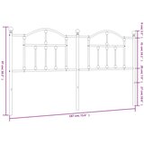  Metalno zamjensko uzglavlje crno 180 cm | Eponuda.com