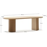 Kave Home Jedilna miza v hrastovem dekorju 100x240 cm Nealy – | Shoptok.si