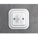  Elhard - Keramički retro rotacioni regulator za žaluzine sa okvirom, bela | Eponuda.com