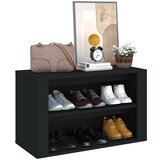 vidaXL regal za čevlje črn 75x35x45 cm inženirski les | Shoptok.si