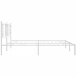  Metalni okvir za krevet s uzglavljem bijeli 193x203 cm | shoptok.hr