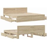  Krevetna konstrukcija s uzglavljem 2 pcs Sonoma 193 x 203 cm | shoptok.hr