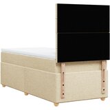  Krevet s oprugama i madracem krem 90 x 190 cm od tkanine | shoptok.hr