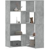 Furnova Kotna knjižna omara 4-nadstropna betonsko siva 85x85x140 cm, (21950985) Cene