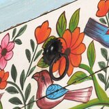  Ručno obojeni noćni ormarić 40 x 30 x 50 cm masivno drvo manga | shoptok.hr