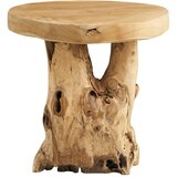 House Nordic Okrogla stranska mizica iz masivnega tika ø 40 cm Palena – Cene