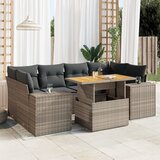 vidaXL 7-dijelni set vrtnih sofa sivi od poliratana | shoptok.hr