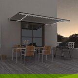 vidaXL avtomatska tenda led + senzor 500x300 cm krem | Shoptok.si