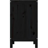  Kutija za rublje crna 44 x 44 x 76 cm od masivne borovine | shoptok.hr