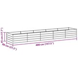  Vrtna visoka greda Svetlo rjava 400 x 80 x 45 cm, (5000287802) | Shoptok.si