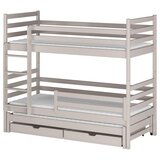 Molarem Home Drveni dječji krevet na kat Luk s tri kreveta i ladicom - kašmir - 190x90 cm - Madrac PE pjena 8 cm-spužvasti madrac | shoptok.hr