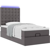  Otomanski okvir kreveta s madracem sivi 90x200cm umjetna koža | shoptok.hr