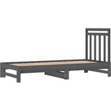  Izvlečna dnevna postelja siva 2x(90x200) cm trdna borovina, (20725730) | Shoptok.si