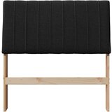 vidaXL tapecirano vzglavje črna 90 cm masivno borovo les | Shoptok.si