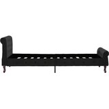  Za krevet crni baršunasti 90 x 200 cm | shoptok.hr
