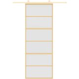 Drsna vrata zlata 76x205 cm mat ESG steklo in aluminij, (20983401) | Shoptok.si