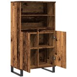  Visoka komoda boja staro drvo 60x36x110 cm konstruirano drvo | shoptok.hr