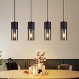 Nettlife viseča svetilka za jedilno mizo, E27, 4 žarnice, nastavljiva LED, moderna steklena senčila, (22122981) | Shoptok.si