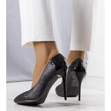 Gemre Black Glitter Naina Pumps | Shoptok.si