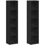  Ormarići za CD-ove 2 kom crni 21 x 16 x 93,5 cm od iverice | shoptok.hr