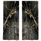 Črne/zlate zavese v kompletu 2 ks 140x260 cm – Mila Home