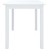  Blagovaonski stol bijeli 114 x 71 x 75 cm od drva kaučukovca | shoptok.hr