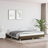 Maison Chic Posteljni okvir - Dvoposteljna postelja - Zakonska postelja brez vzmetnice temno rjav 180x200 cm blago-J4341, (21760977) | Shoptok.si