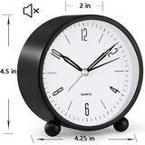 Venisymlis Analogna Budilka 4-Palčna, Tiha, Brez Tikanja, Z Nočno Lučko, Baterija, Za Spalnico In Mizo, (22060619) | Shoptok.si