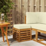  Vanjska stolica klupa s jastukom Prirodna 43 x 43 x 37 cm - Prirodna boja i krem 40 cm Zatvoren prostor za noge | shoptok.hr